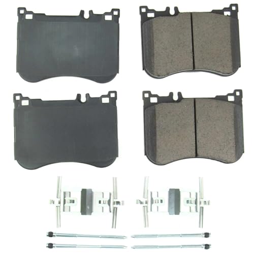 Image of PowerStop Front Brake Pads for Mercedes-Benz CLS53 AMG 2019-21 |E53 AMG 2019-21 |Maybach S550 2017 |Maybach S560 2018-20 |S450 2018-20 - Z17 Ceramic Brake Pads with Installation Hardware, 17-1688