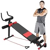 Adjustable Sit-Up Bench, Supine Board with Handrail for Abdominal Training, Abdominal Exercise Machi
