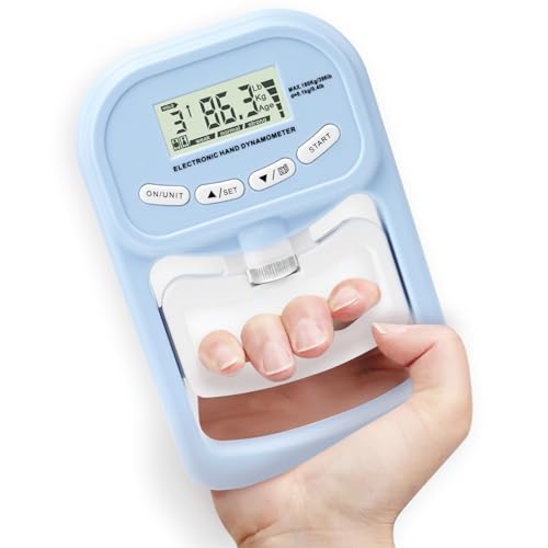 Hand Grip Strength Tester,Electronic Hand Grip Dynamometer,Digital Hand Grip Strength Trainer for Physical Training 396 Lbs for Sport Home School