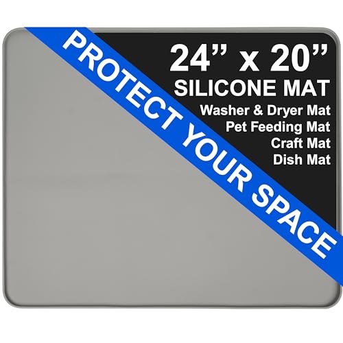 SOMADA Silikon-Waschmaschinen- und Trockner-Schutzmatte, 61 x 50 cm, strapazierfähig, rutschfest, wasserdicht, ideal für Waschküche, Waschtrockner, Arbeitsplatte SOMADA Silikon-Waschmaschinen- und Trockner-Schutzmatte, 61 x 50 cm, strapazierfähig, rutschfest, wasserdicht, ideal für Waschküche, Waschtrockner, Arbeitsplatte