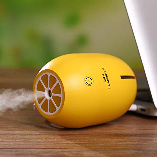 Uqqo Mini Humidifier For Office And Bedroom - Usb Powered, 180Ml Ultrasonic Cool Mist Humidifier With No Noise, Auto-Off & Led Night Light Suitable For Car & Travel (Yellow) #TOP2