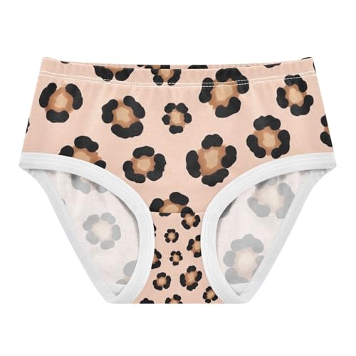 Toddler Girl Briefs, Leopard Spots Girls' Cotton Brief Underwear, 2T–8 Years