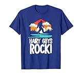 Hairy Guys Rock! Funny Bigfoot & Beard Retro Graphic T-Shirt