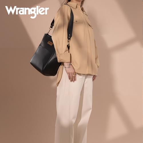 Wrangler Large Crossbody Bag for Women Vegan Leather Cross Body Purse with Guitar Strap3