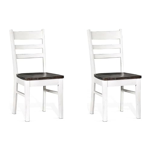 Pemberly Row 18" Wood Dining Room Ladderback Chair with Wood