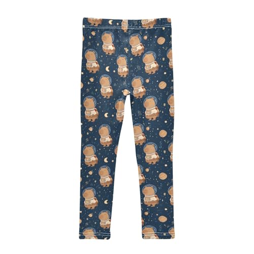 Astronaut Space Capybara Girls Leggings Athletic Pants Tights Stretch Bottom2