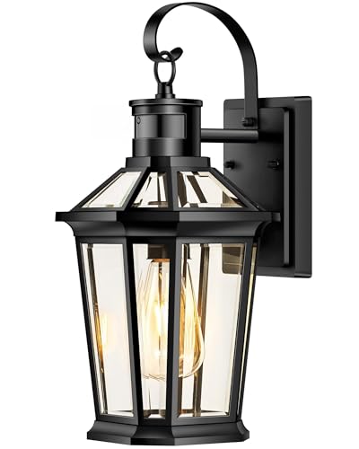 Luminaire extérieur à détecteur de mouvement et verre biseauté