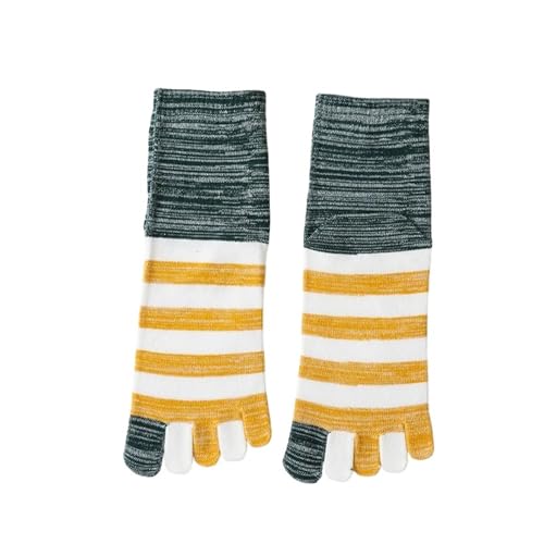 Calcetines 5 Dedos 3 Pares Calcetines Deportivos Para Hombres, De Algodón, Rayas Coloridas, Compresión, Fitness Al Aire Libre, Bicicleta, Correr, Viajes, 5 Dedos, Otoño E Invierno, Color3., 42