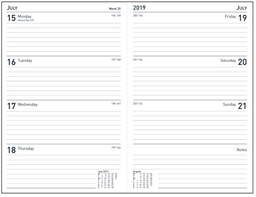 Collins Blossom A6 Week to View 2019-2020 Diary - Blue - Image 2