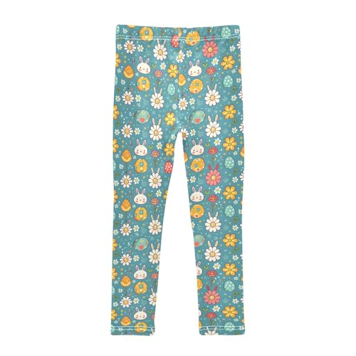 Leaves Flower Rabbit Girls Leggings Athletic Pants Tights Stretch Bottom2