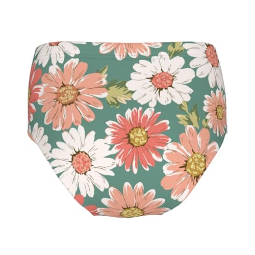 Daisy Flower Pattern Girls' Underwear Soft Cotton Little Girls Panties Comfort Briefs2