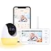 Drepint Babyphone mit Kamera und APP, 4.3 Baby Monitor mit Zoom, Nachtsicht, Weinen/Bewegungs/Geräusch-Erkennung/Schlaflieder