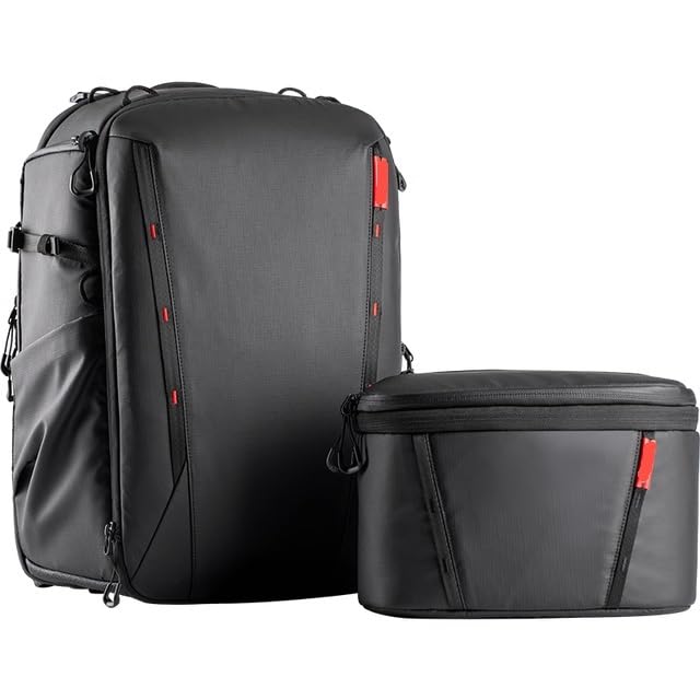 Borsa Reflex Zaino for fotocamera 25L Borsa a tracolla da viaggio(25l Sky Black)