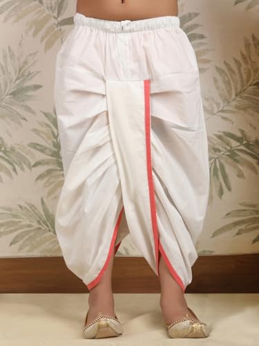 Image of POLKA TOTS 100% Cotton Elegant Traditional Dhoti Kurta Set for Baby Boys | Ultra-soft Cotton Ethnic Dress for Festivals and Weddings | Traditional Angrakha Dress for Kids Boys