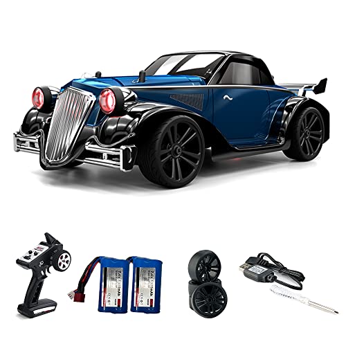 Xcrcfun Rc Drift Car Classic, 1/16 4Wd Racing Car, 35Km/H High Speed Drifting Vehicles Car With Led Lights, 4 Speed Tires, 4 Drift Tires, 2 Batteries, Gift For Kids And Adults #TOP19