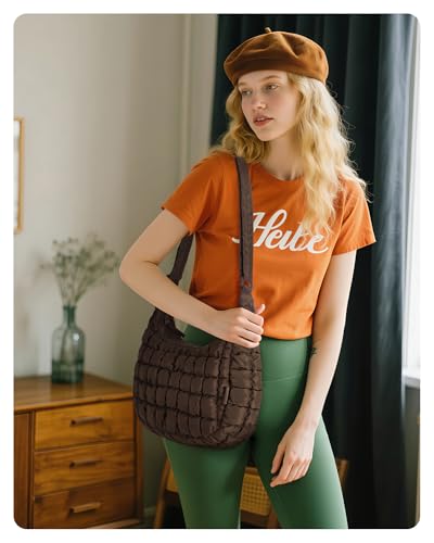 Image of BAGSMART Quilted Crossbody Bags for Women Lightweight Puffer Purse Shoulder Hobo Bag for Daily Use Travel Essentials