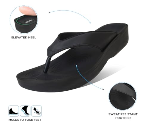 Image of AEROTHOTIC Original Orthotic Comfort Thong Style Flip Flops Sandals for Women with Arch Support for Comfortable Walk