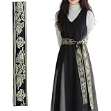 LEESLE Royal Korean Belt – Wonsam Inspired Hanbok Waist Sash for Women, Embroidered Traditional Fashion...