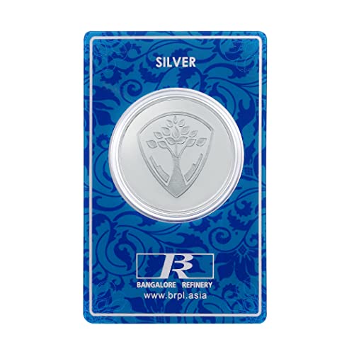 Image of Bangalore Refinery 999 Purity Banyan Tree Silver Coin 10 Gram