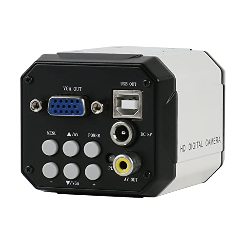 Microscopio, Cámara industrial de alta definición 2MP Cámara de microscopio VGA/USB/AV 3 -In-1 interfaz de salida microscopio biológico,Construcción robusta
