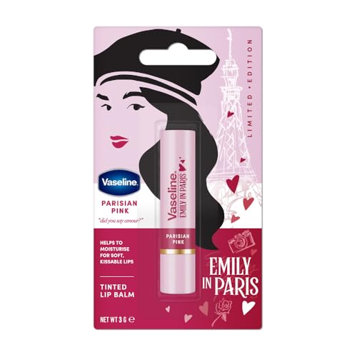 Image of Vaseline Parisian Pink | Emily in Paris Limited Edition | Pink Tinted Lip Balm Stick, 24H Moisturization, 3g