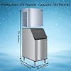 Manitowoc Commercial Flake Ice Maker with D420 Bin, 370 lb/Day Production