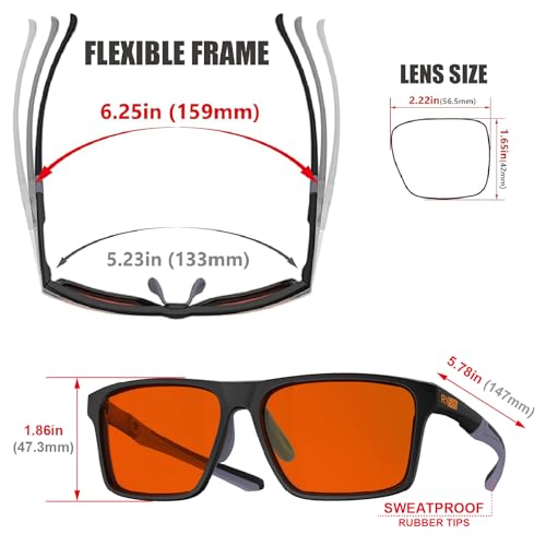 Image of HD Premium Sleep Glasses P1AS 99.9% Blue Light Blocking Gaming Computer Screen Glasses Reduce Eyestrain & Glare High Contrast Definition UV580 nm