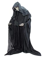 Europalms Halloween Figur Skelett formbar | Stehendes Skelett im schwarzen Umhang | Individuell zu biegen