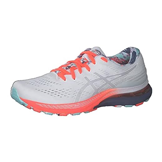 ASICS Gel-Kayano 28 löparsko för kvinnor, Vit åska blå - 40.5 EU