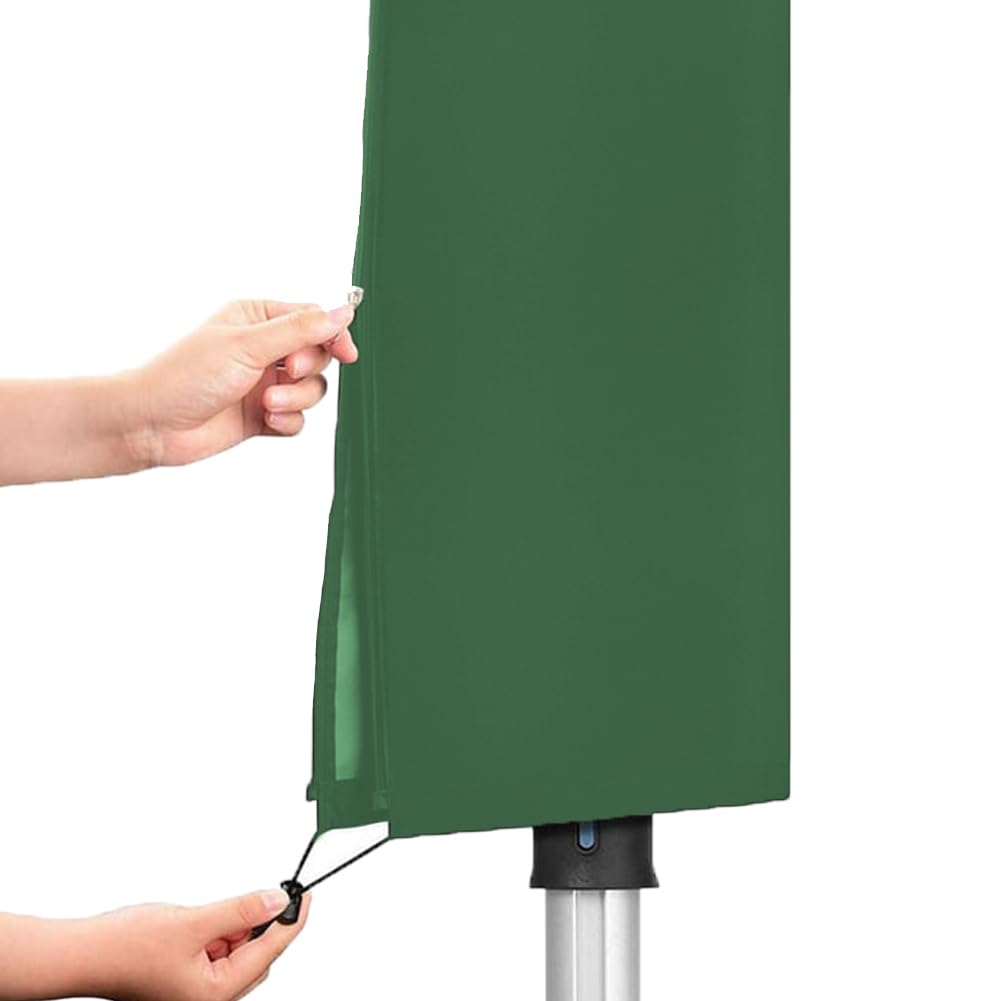 COOSOO Rotary Clotheslines Cover Clothes Drying Rack Cover Umbrella Washing Line Cover Foldable Clothing Drying Rack Protective (Green, 11.8x11.8x66