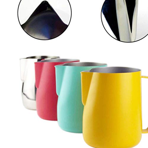 Jarra de espumar leite YARNOW 350 g, jarra de aço inoxidável Espresso Leite Café Espumador de Leite