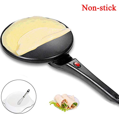 ALOVEWE Portable Electric Crepe Maker, 110V Electric Griddle Non-stick Easy-cleaning Crepe Pan, Automatic Temperature Control for Crepes, Blintzes, Pancakes, Bacon, Tortilla