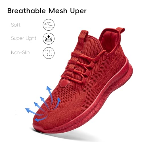 Image of Women's Tennis Running Walking Shoes Slip on Casual Non Slip Athletic Workout Gym Sneakers Fashion Lightweight Breathable Mesh Jogging Work Sports Outdoor Shoe