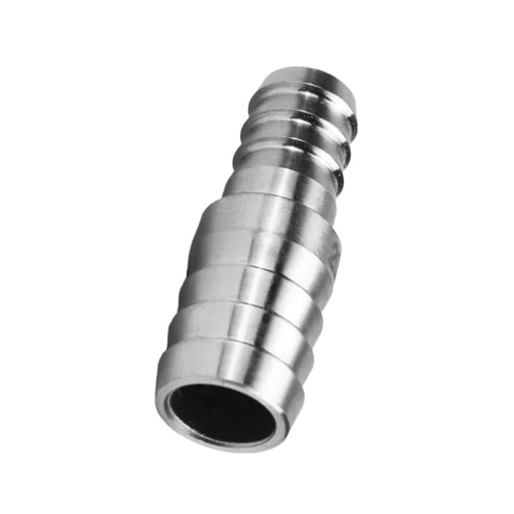 Stainless Steel Male Barb, 304 Stainless Steel Double Pagoda Hose Barb Pipe Union Fitting, Gas Air Oil, Multiple Sizes(12MM*6MM)