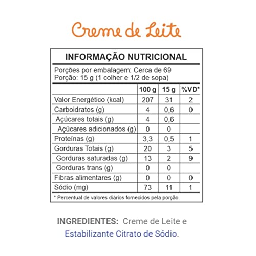 Creme De Leite Uht Leitíssimo 200g 20% De Gordura Kit 10 Un