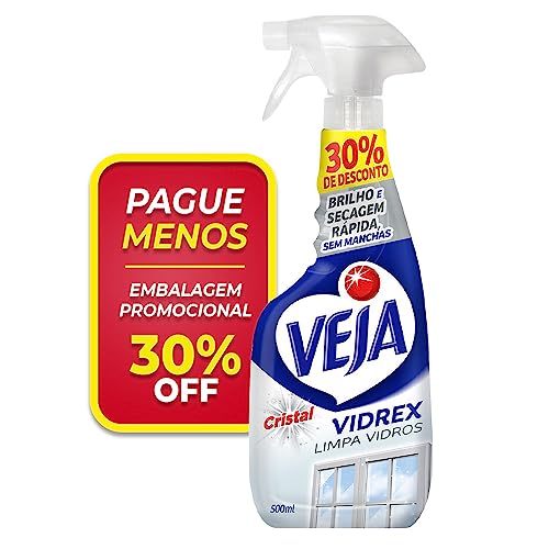 Veja Limpa Vidros Spray Vidrex Cristal 500 Ml Embalagem Econômica