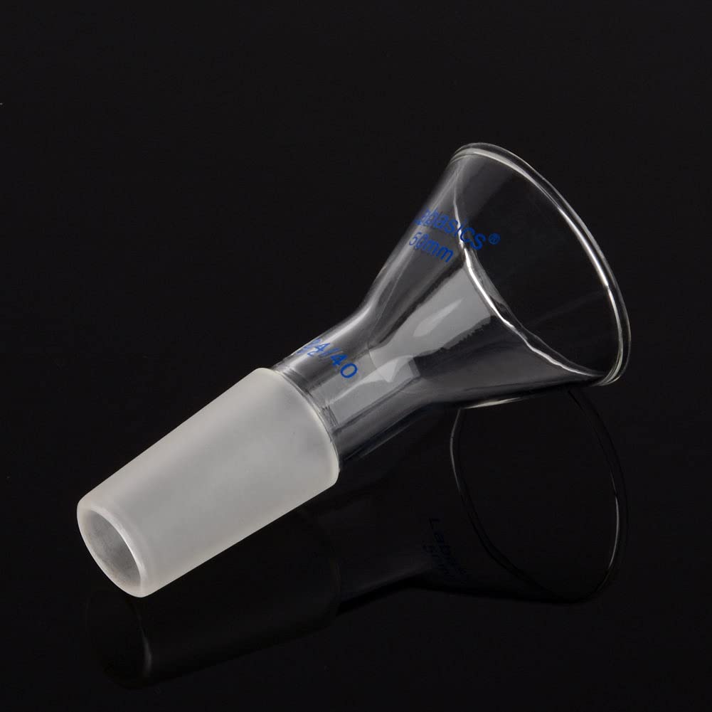 Labasics Glass Short Stem Powder Funnel with 50 mm Top Outer Dimension and 24/40 Inner Joint, Lab Glassware for Filtration and Transfer — Amazon image 6
