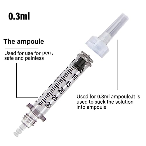 10pcs 0.3ml Empty Ampoule Nozzle + 1 pc Adapter - Non Invasive Disposable Accessories Parts - without Hydrating Hyaluronic Acid Serum - Image 2