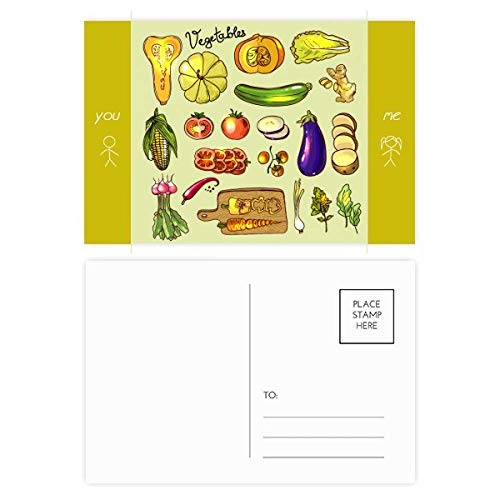 Jeu de cartes postales légumes et aubergine DIYthinker de 20 pièces pour correspondances