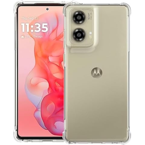 Folmeikat Motorola Moto G Stylus 5G 2024 Case, Shock-Absorption Flexible Clear TPU Rubber Protective Cell Phone Cover for Moto G Stylus 5G 2024 Case 6.7" Clear Cover