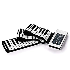 Handrol draagbare piano Elektronisch oprolbaar pianotoetsenbord met touchscreen, uitrolbaar pianotoetsenbord Premium…