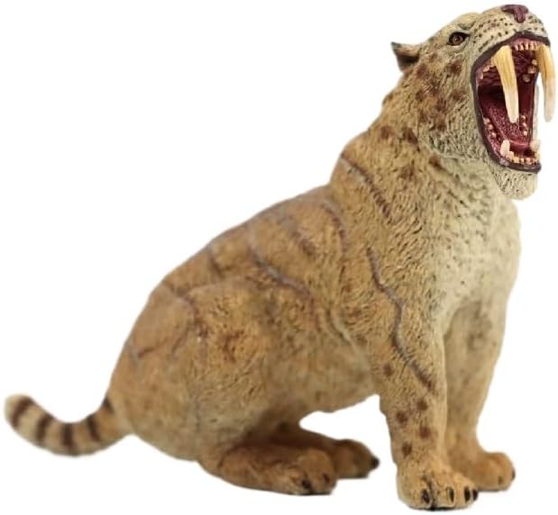 XINPANYIAN Smilodon Prehistoric Animal Saber-Toothed Tiger Figure Model
