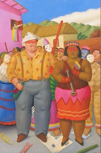 Affiche Fernando Botero Personnes Au Festival peinture abstraite 60x90cm