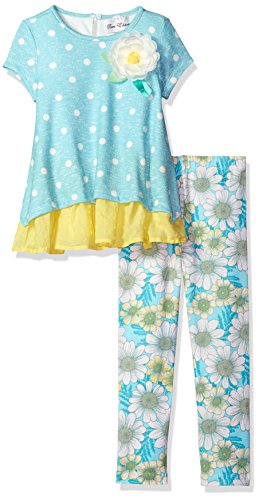 Rare Editions Girls' Polka Dot Knit Top to Flora Legging Set