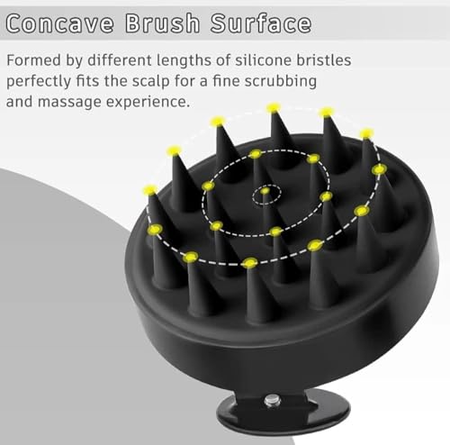 Image of LEAFED 0.5 mm Derma Roller For Hair Growth With 540 Titanium Alloy Needles With Scalp Massager Shampoo Brush | Repairs Damaged Hair, Activates Hair Follicles | Roller for Beard & Hair Growth & Reduces Acne Scars