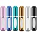 Beautychen 6 Pack 5ml Refillable Perfume Atomizer Spray Bottle Portable Mini Empty Easy to Fill Scent Aftershave Pump Case Travel Outgoing Purse Multicolor