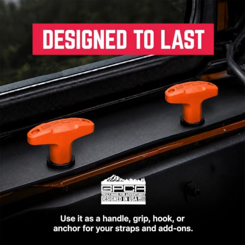 Image of GPCA Quick Release Hardtop Bolts M8 25mm Thumbscrew for Ford Bronco | Hardtop Removal, Bronco Accessories, Cargo Tie Down, GP Anchor PRO w /o Nut (8PC, Orange)