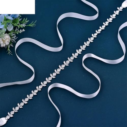Thin Bridal Belt Wedding Belt For Bride Dress Women Silver Ribbon For Dresses Wedding Gown2