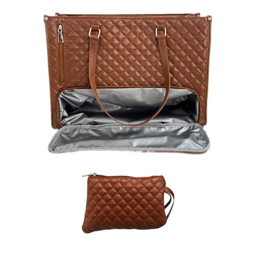 FytStycale Bola de Ombro de Bolsa de Bolsa Feminina Leckdoacher para Colagem de Negócios Casual Casual, Marrom Escuro, Tamanho real