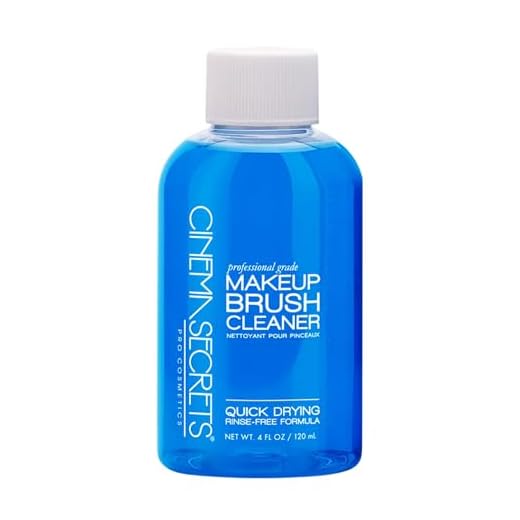 Cinema Secrets Original Blue Vanilla Makeup Brush Cleaner Solution - Professional Cleanser for Makeup Brushes - Quick-Drying, Rinse-Free Formula - Removes Stubborn Waterproof Make Up (4 fl oz)